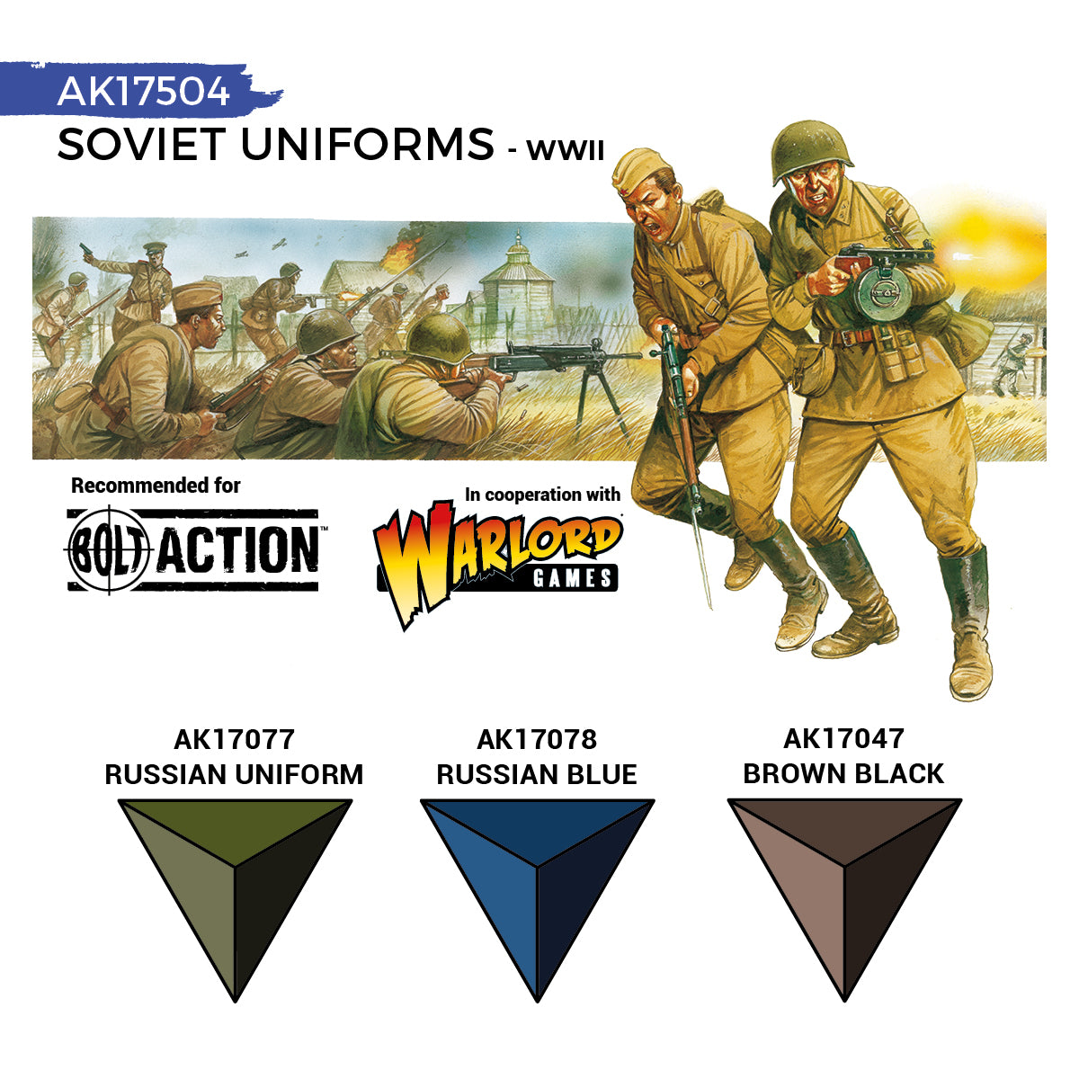 AK Interactive Quick Gen Paints Set - Soviet WWII Uniforms