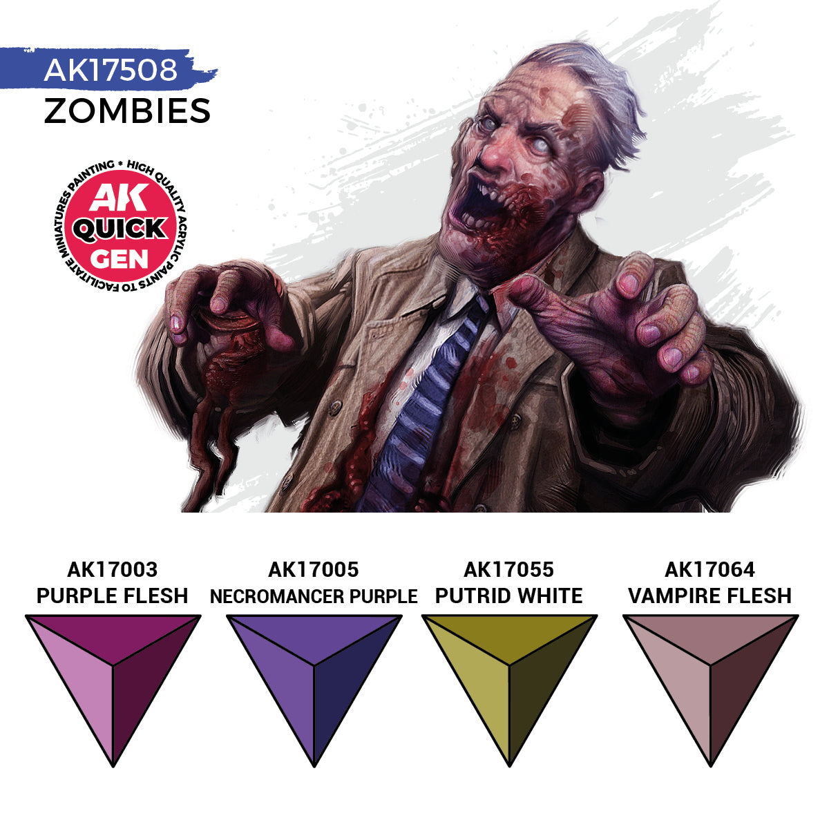 AK Interactive Quick Gen Paints Set - Zombies