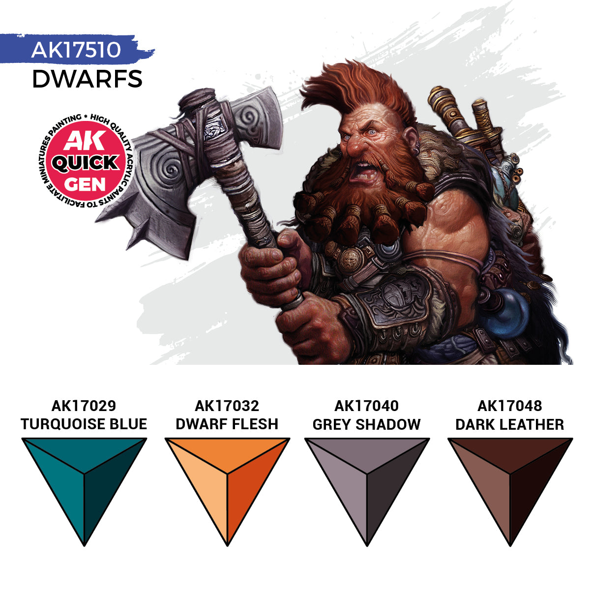 AK Interactive Quick Gen Paints Set - Dwarfs