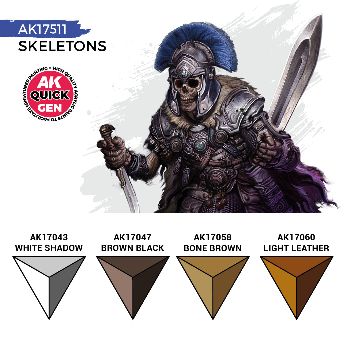 AK Interactive Quick Gen Paints Set - Skeletons