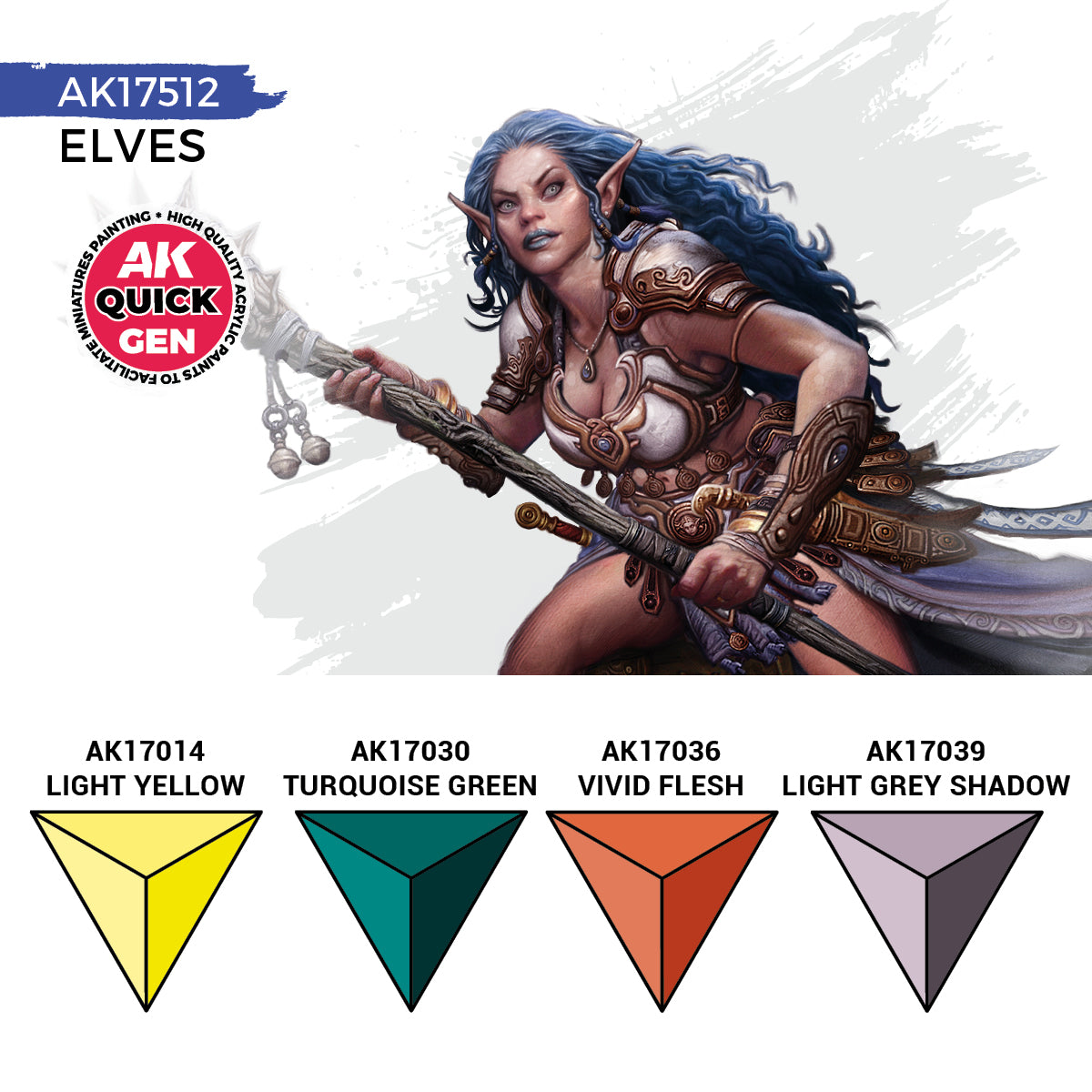 AK Interactive Quick Gen Paints Set - Elves