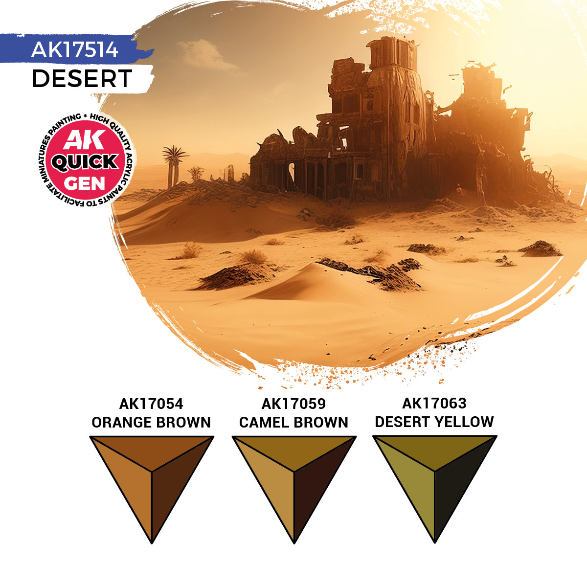 AK Interactive Quick Gen Paints Set - Desert