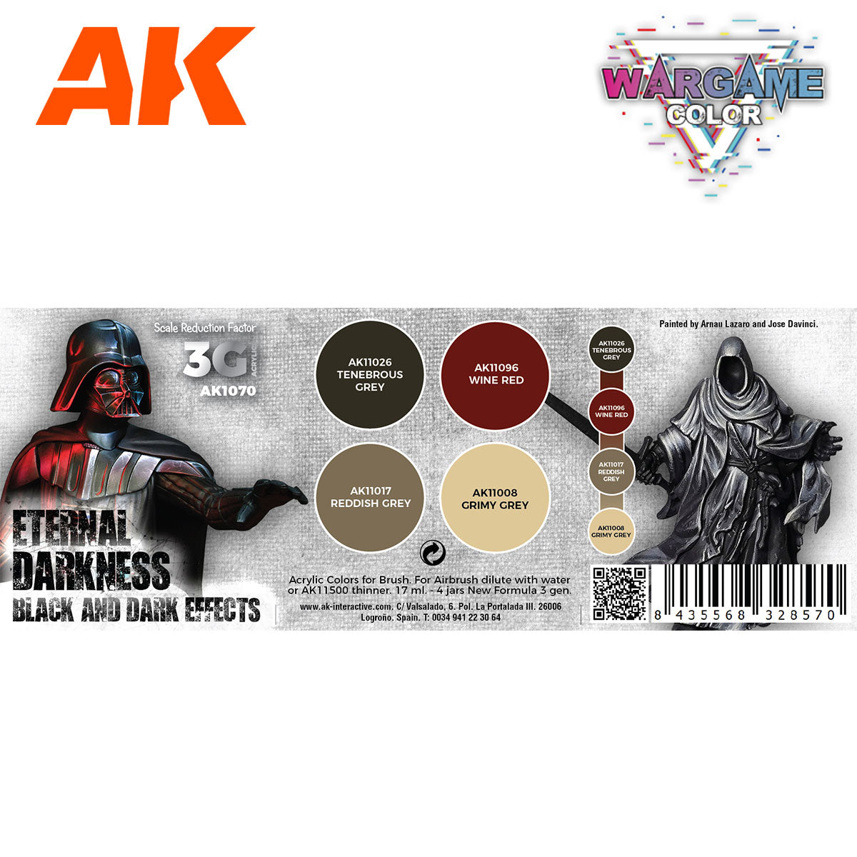 AK Interactive Wargame 3GEN Color Set: Eternal Darkness