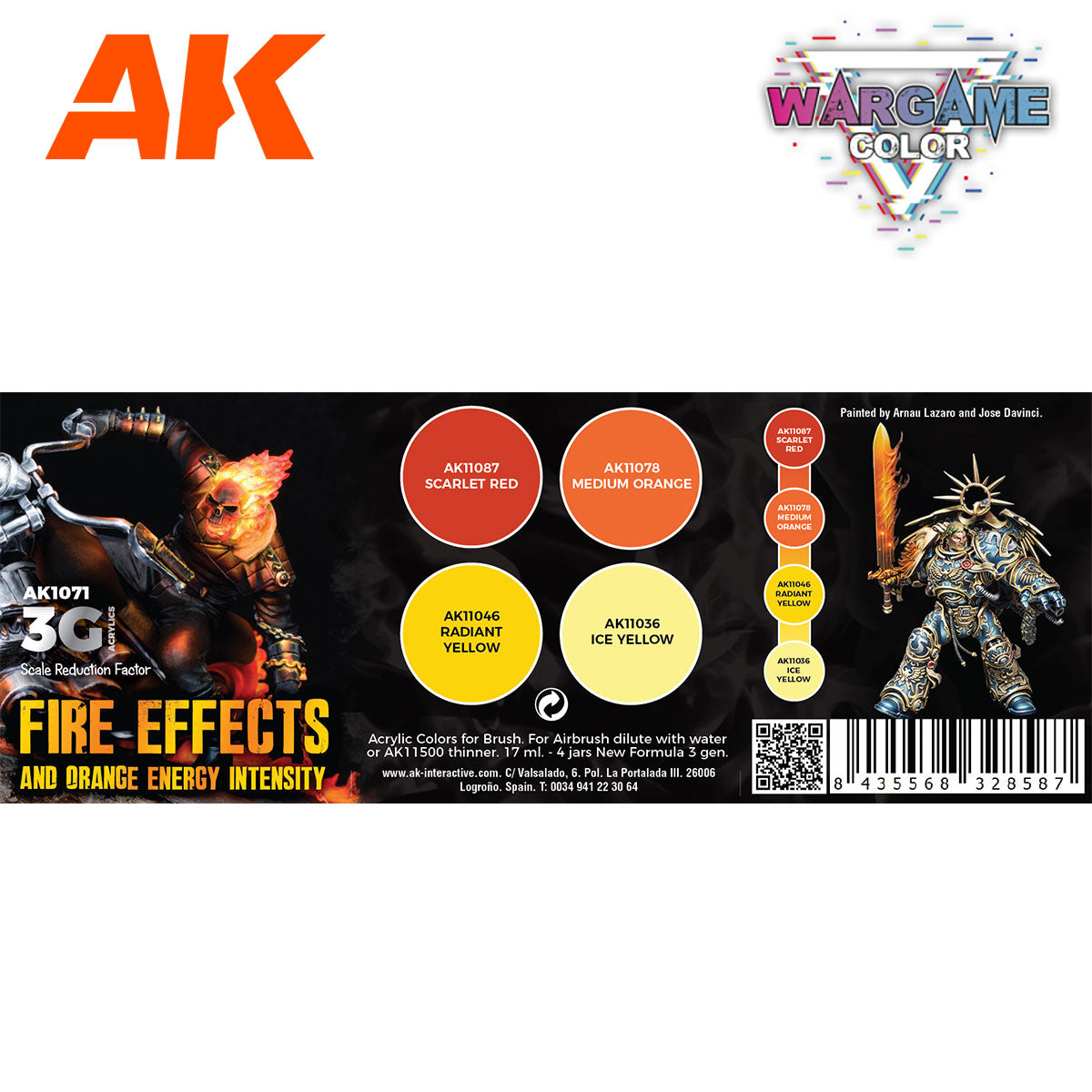 AK Interactive Wargame 3GEN Color Set: Fire Effects