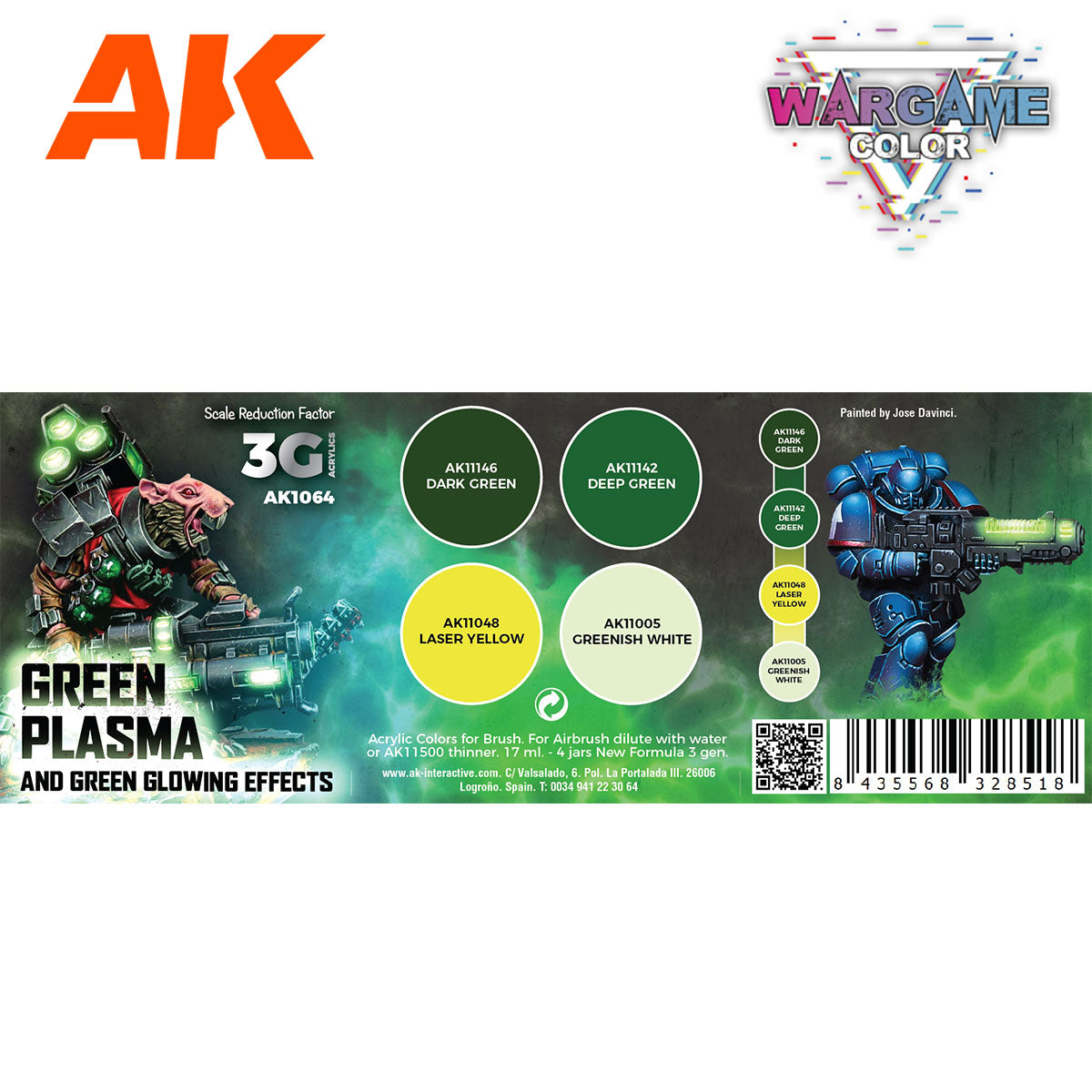 AK Interactive Wargame 3GEN Color Set: Green Plasma