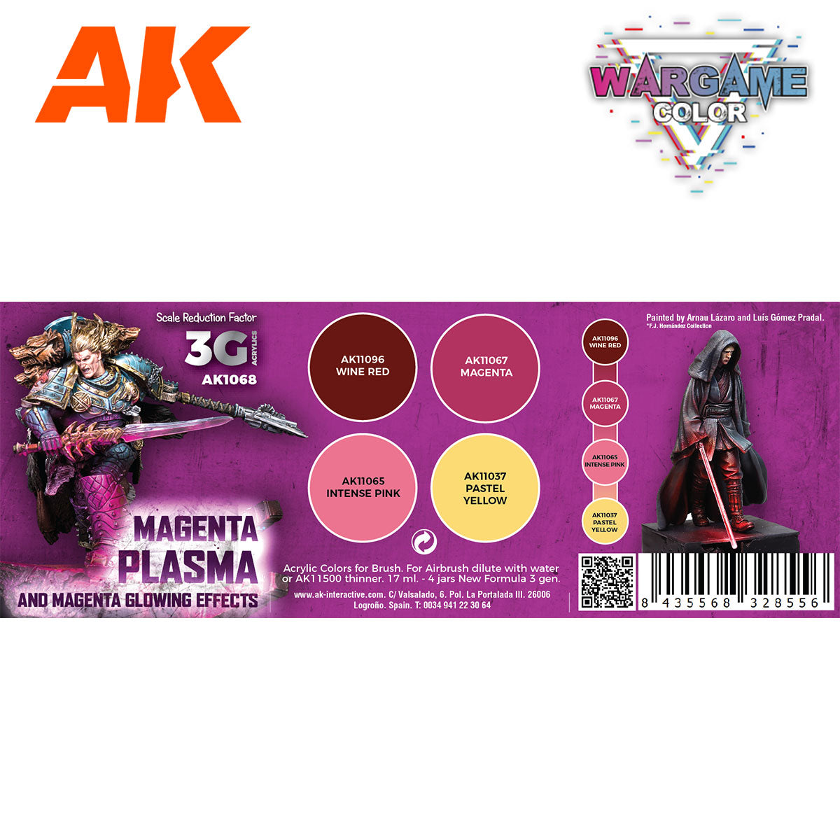 AK Interactive Wargame 3GEN Color Set: Magenta Plasma
