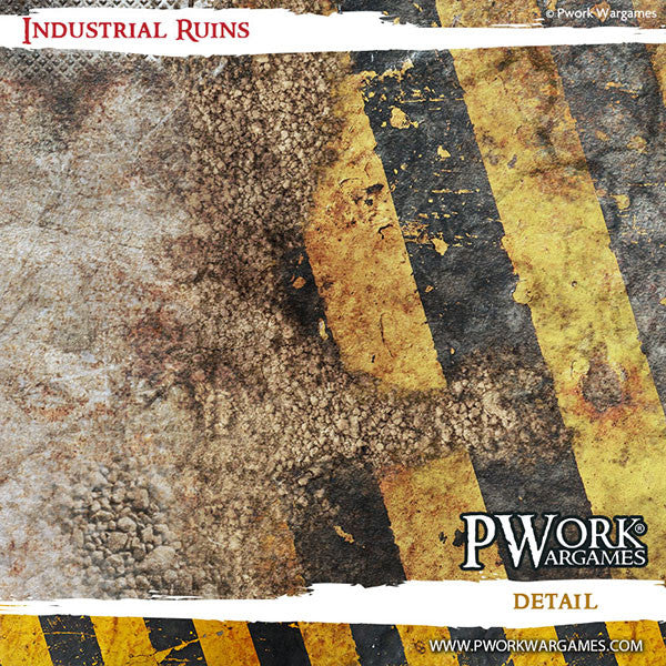Battle Mat - Neoprene Wargames Mat - Industrial Ruins (44x30'')