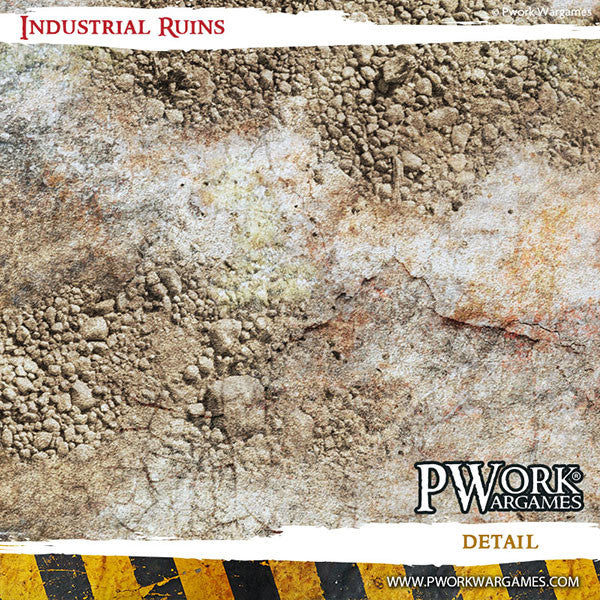 Battle Mat - Neoprene Wargames Mat - Industrial Ruins (44x30'')