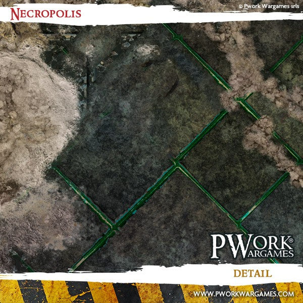 Battle Mat - Neoprene Wargames Mat - Necropolis (44x60'')