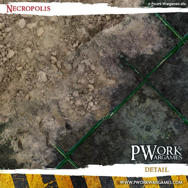Battle Mat - Neoprene Wargames Mat - Necropolis (44x60'')