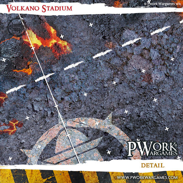 Blood Bowl Fantasy Football Neoprene Game Mat - Volkano Stadium