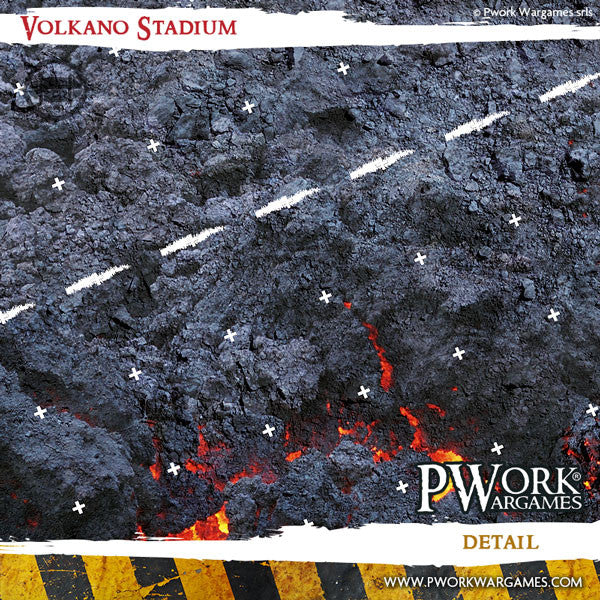 Blood Bowl Fantasy Football Neoprene Game Mat - Volkano Stadium