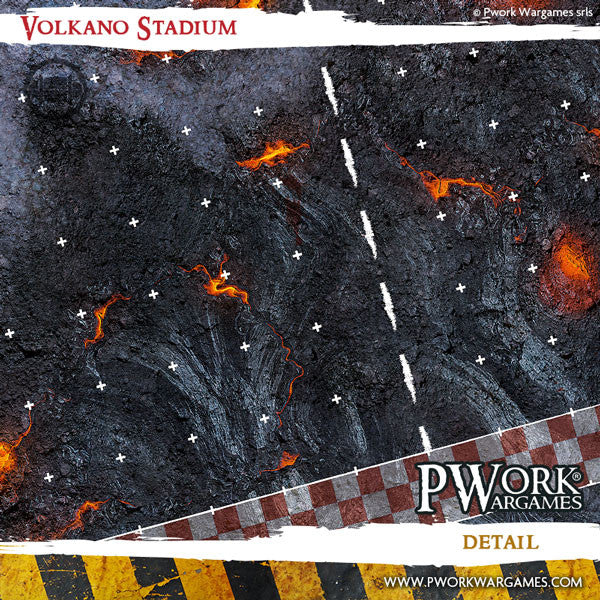 Blood Bowl Fantasy Football Neoprene Game Mat - Volkano Stadium