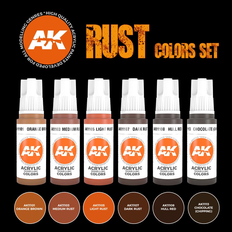 AK Interactive 3GEN Rust and Abandoned Colors Set