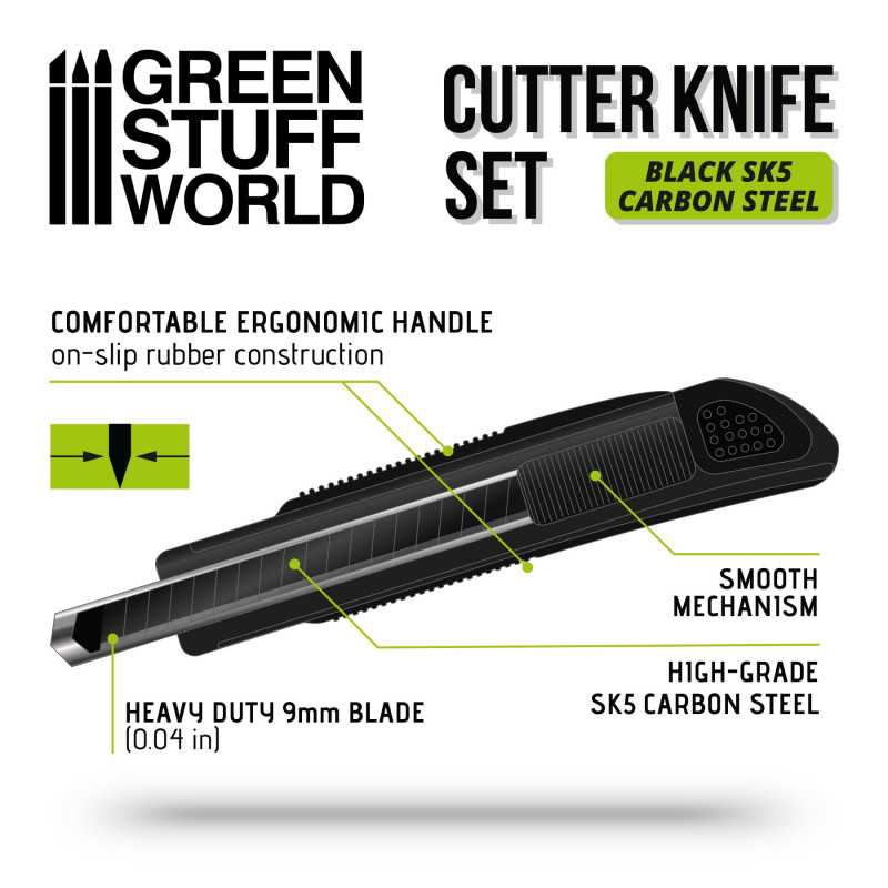 Model making cutter with spare blades