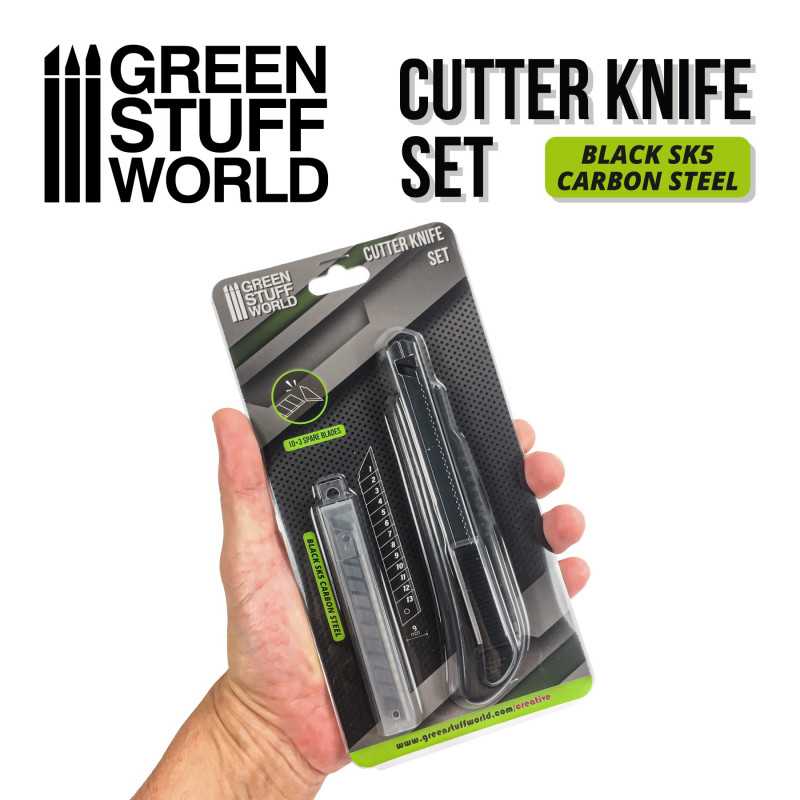 Model making cutter with spare blades