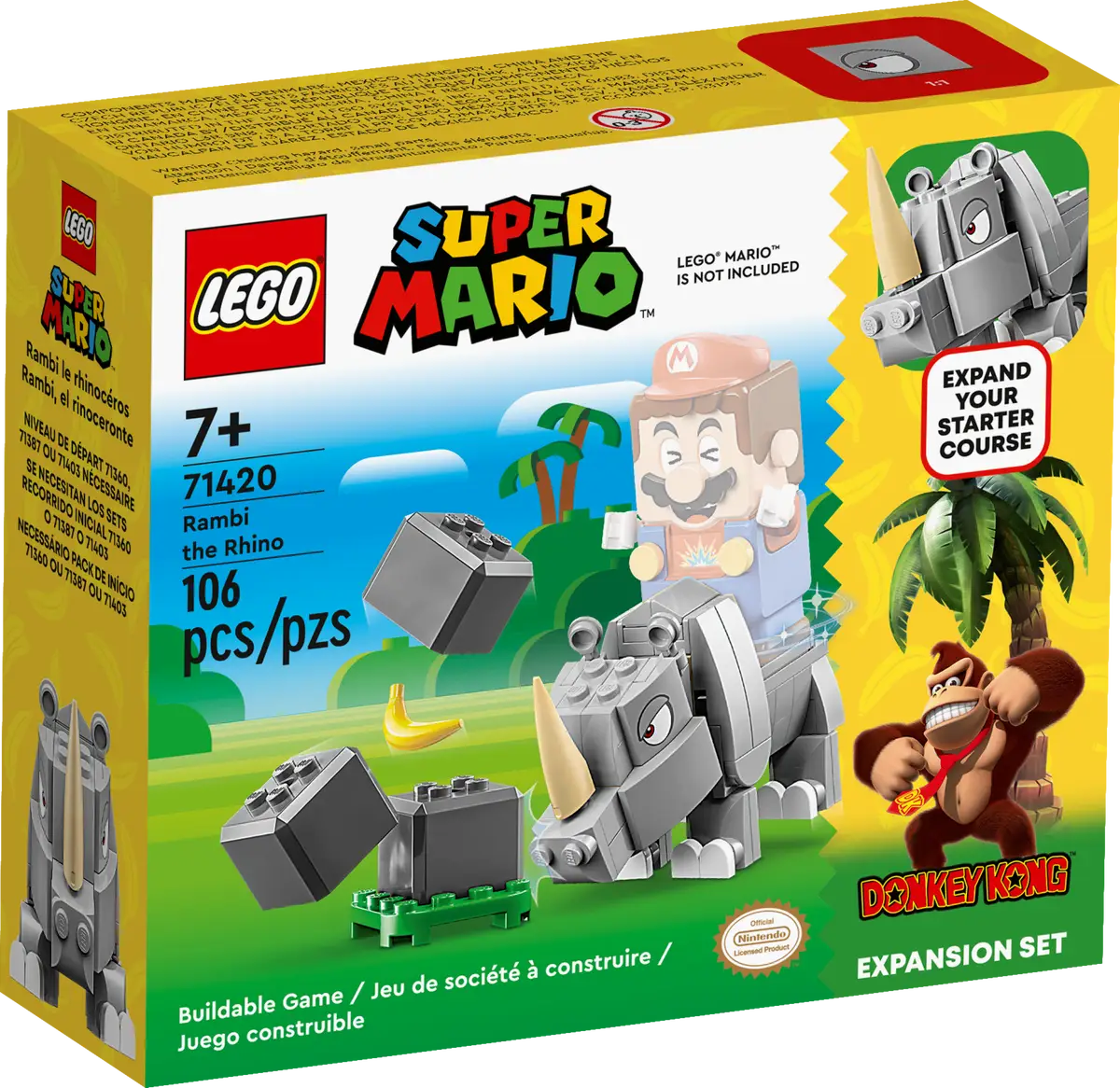 Lego 71420 Super Mario Rambi The Rhino Expansion Pack