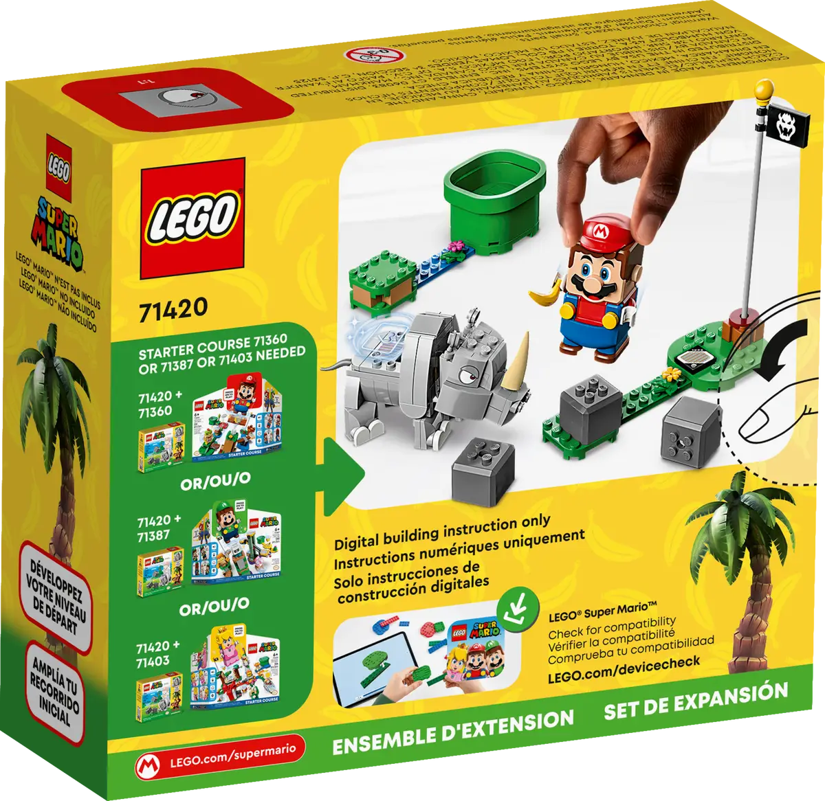 Lego 71420 Super Mario Rambi The Rhino Expansion Pack