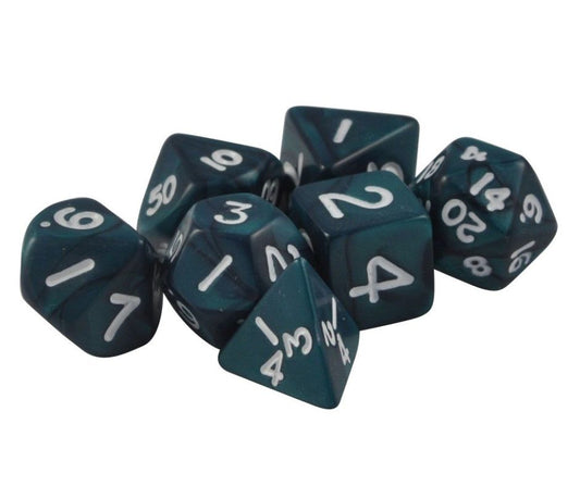 Koplow Dice - Set of 7 Dice - Pearlized Emerald