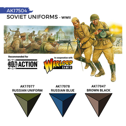 AK Interactive Quick Gen Paints Set - Soviet WWII Uniforms