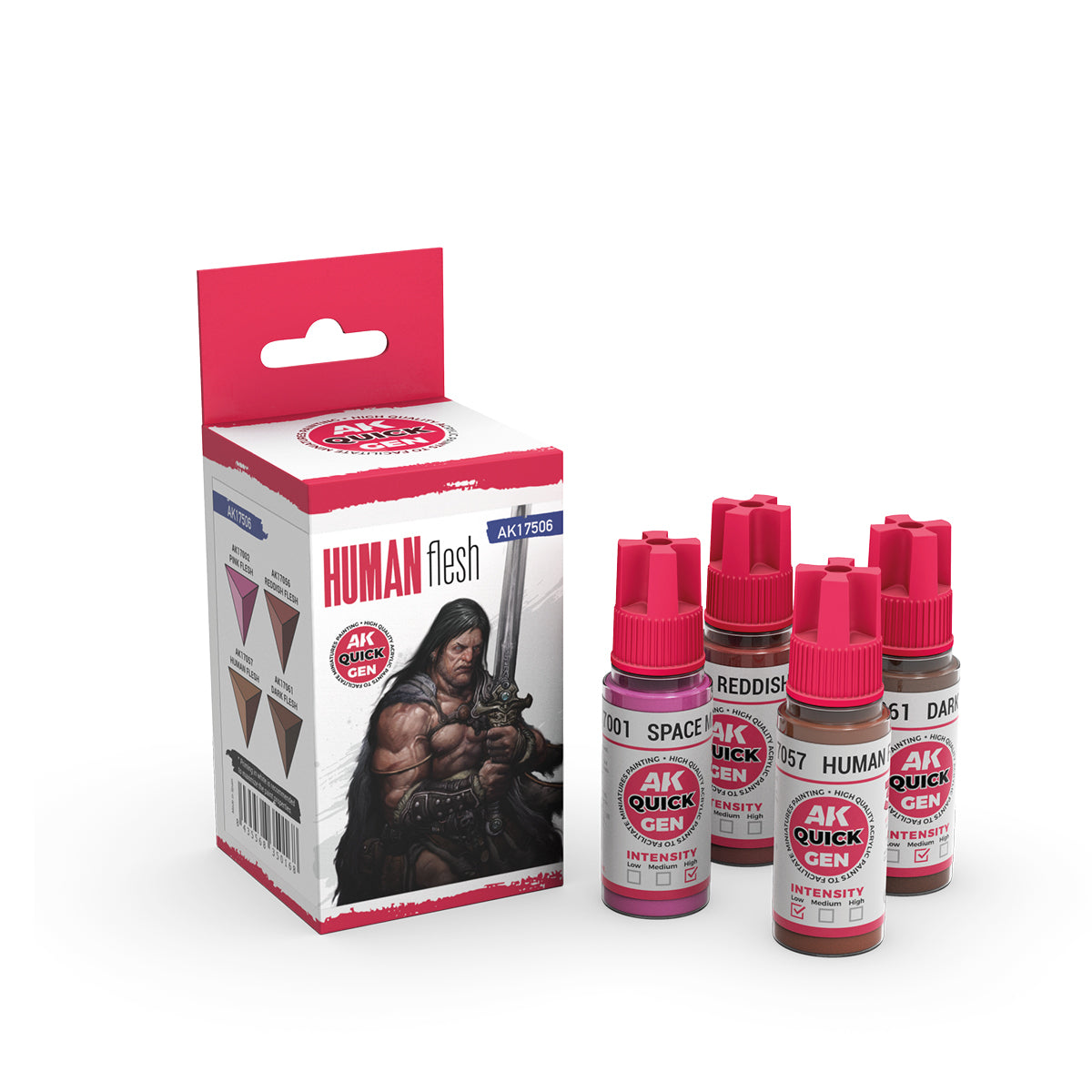 AK Interactive Quick Gen Paints Set - Human Flesh