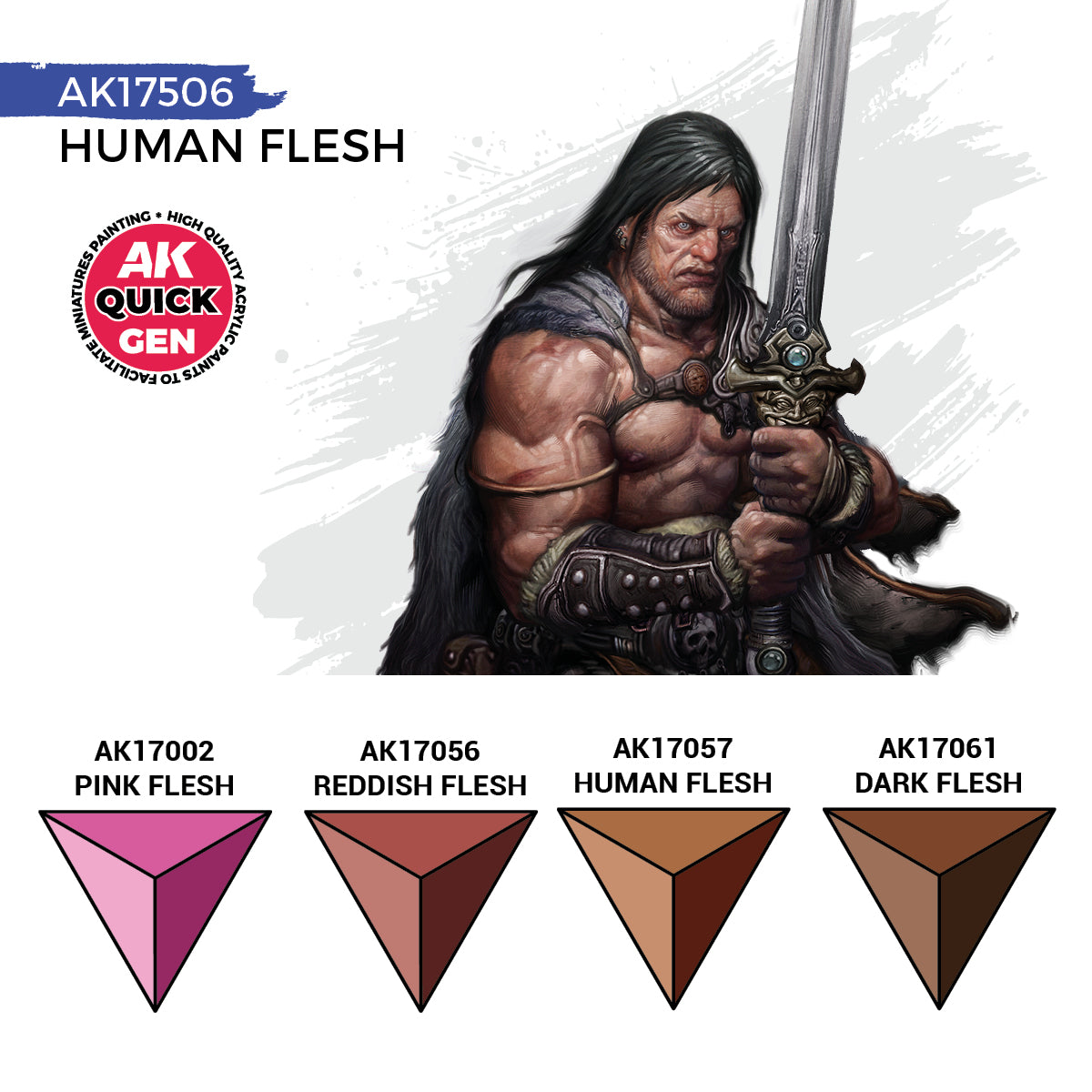 AK Interactive Quick Gen Paints Set - Human Flesh