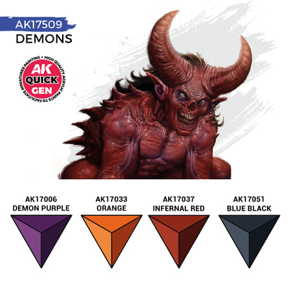 AK Interactive Quick Gen Paints Set - Demons