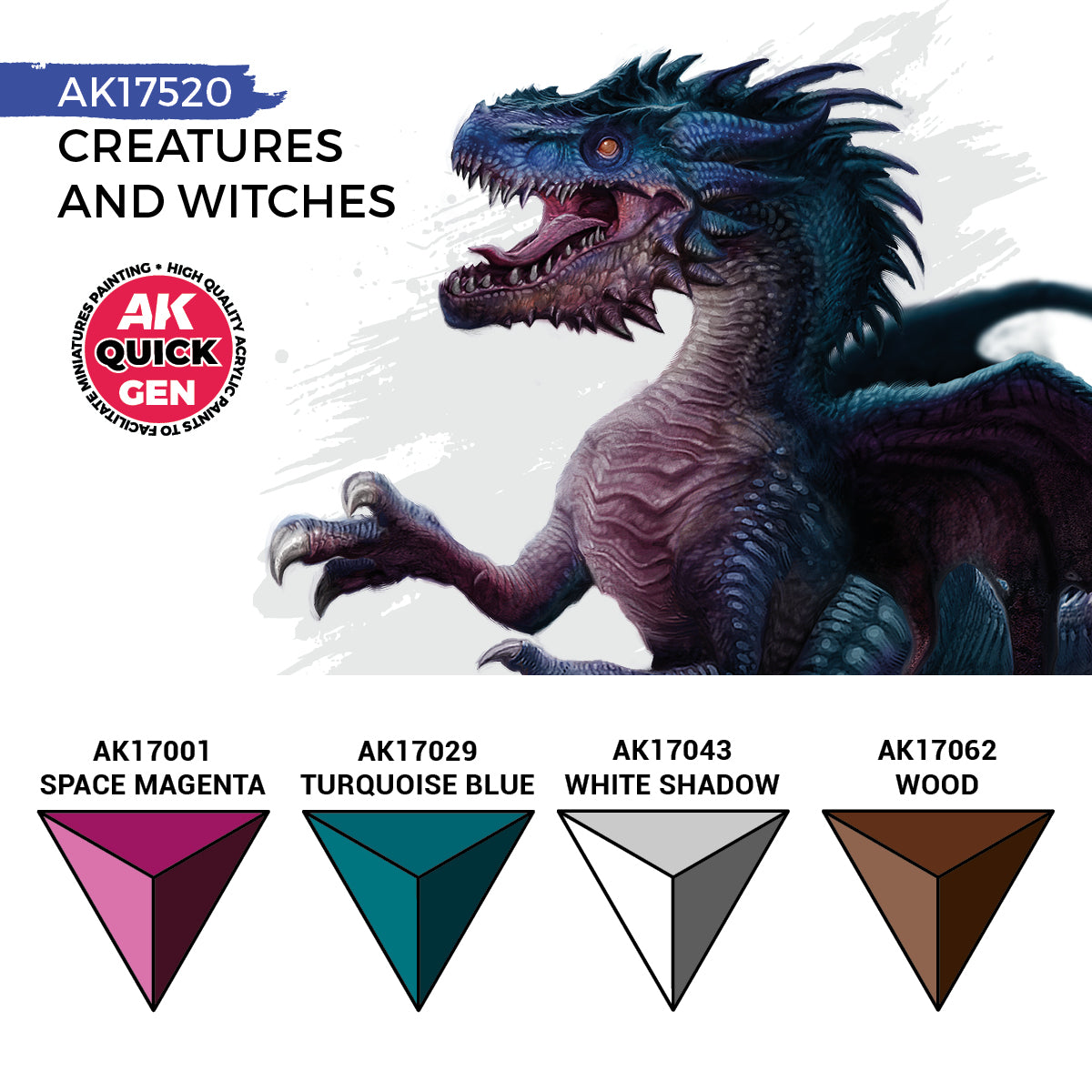 AK Interactive Quick Gen Paints Set - Creatures &amp; Witches