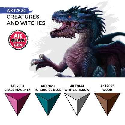 AK Interactive Quick Gen Paints Set - Creatures &amp; Witches