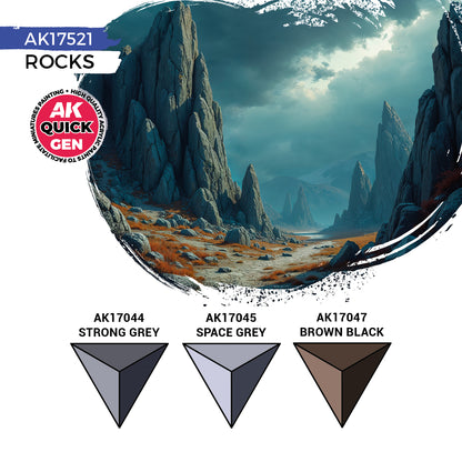 AK Interactive Quick Gen Paints Set - Rocks
