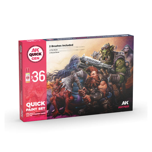 AK Interactive Quick Paint Set - 36 Quick Gen Colors
