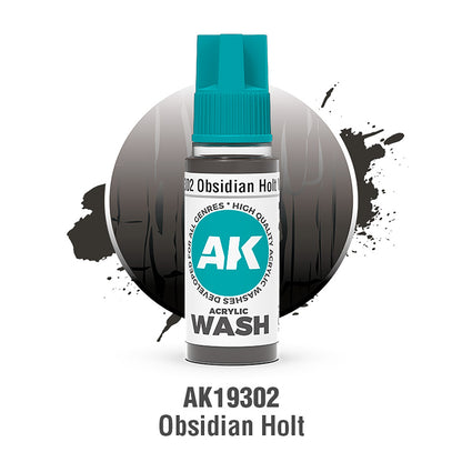 AK Interactive Acrylic Wash Obsidian Holt 18ml