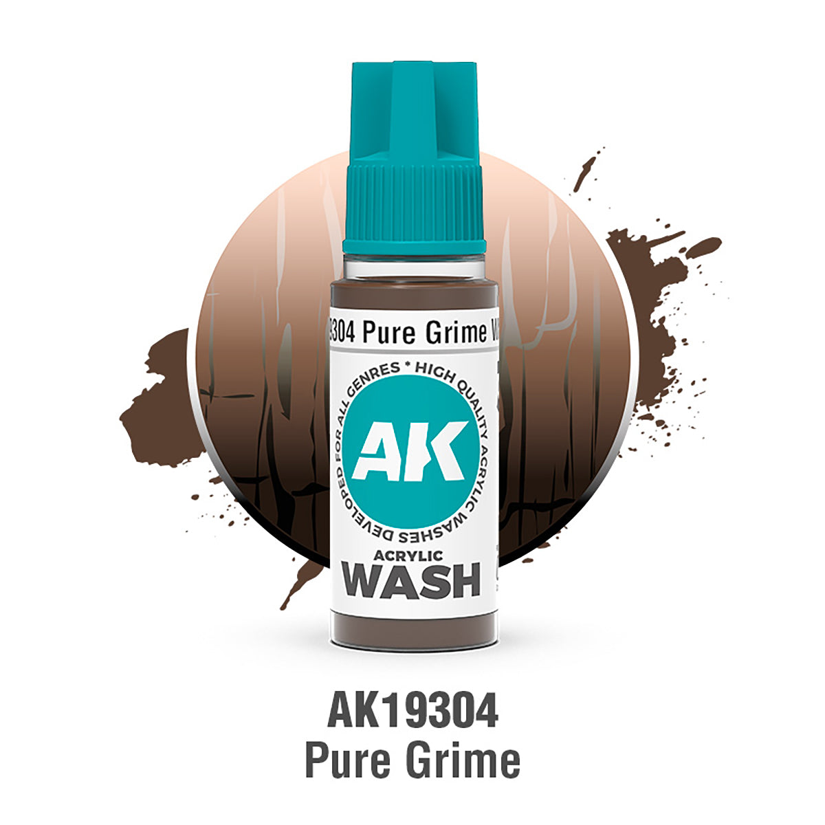 AK Interactive Acrylic Wash Pure Grime 18ml