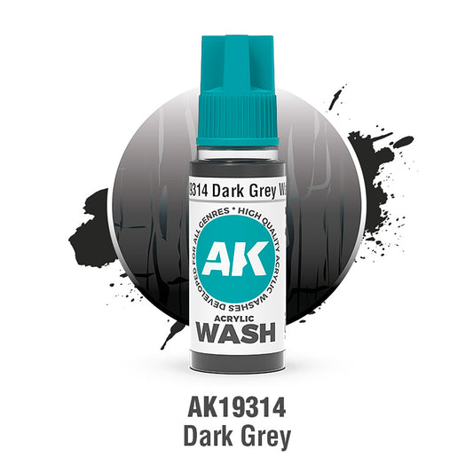 AK Interactive Acrylic Wash Dark Grey 18ml