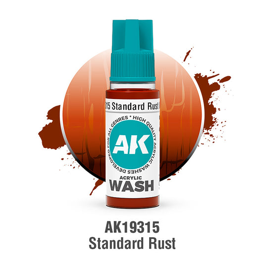 AK Interactive Acrylic Wash Standard Rust 18ml