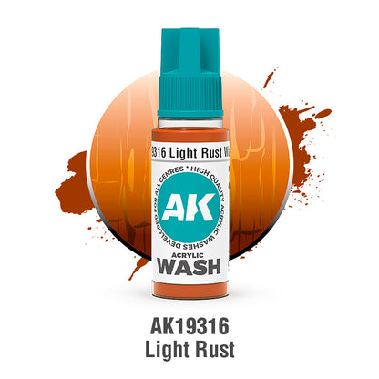 AK Interactive Acrylic Wash Light Rust 18ml