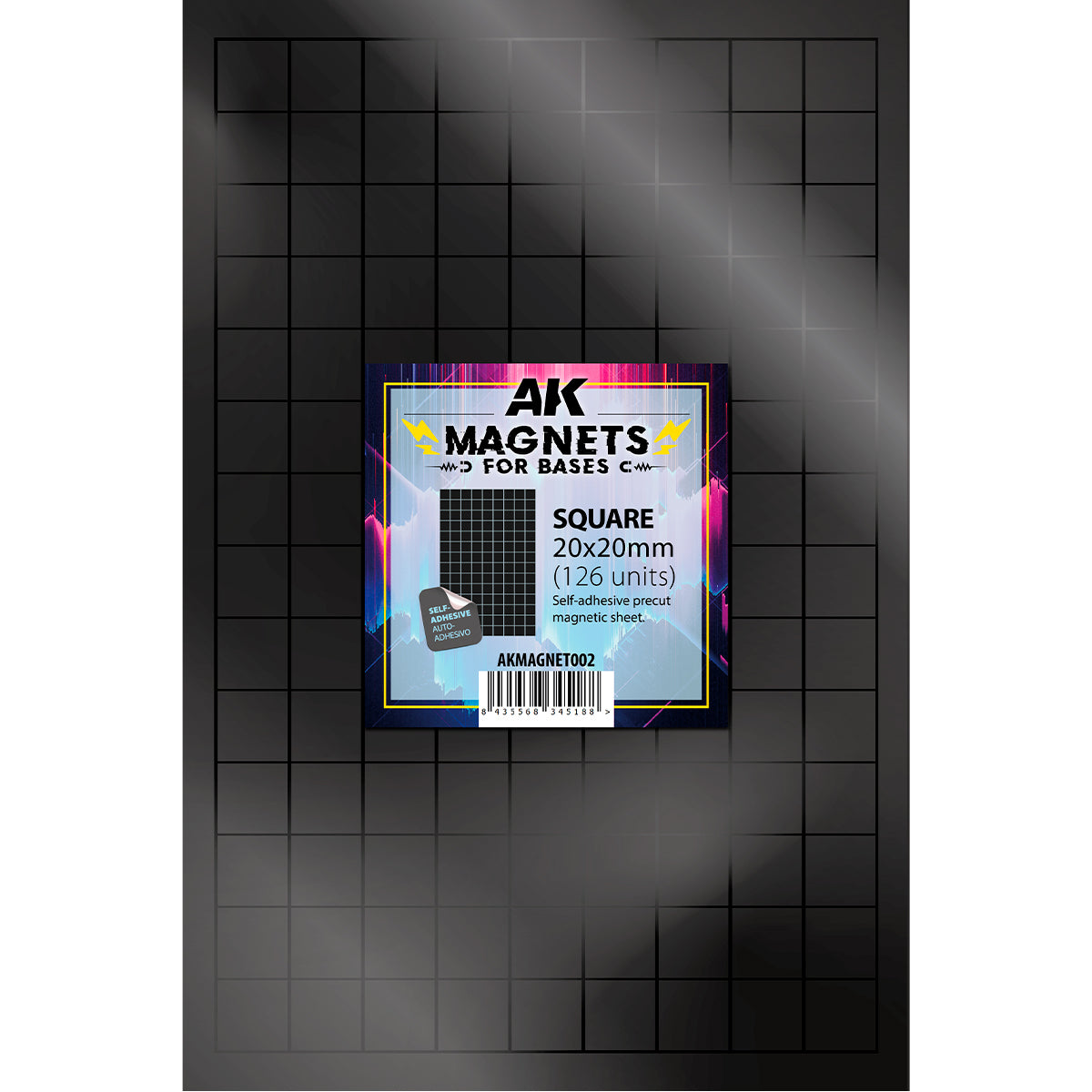 AK Interactive Magnets for Square 20x20mm Bases - 126 Units