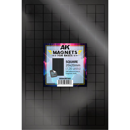 AK Interactive Magnets for Square 20x20mm Bases - 126 Units