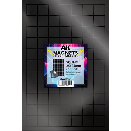 AK Interactive Magnets for Square 25x25mm Bases - 77 Units