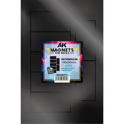 AK Interactive Magnets for Rectangular 100x50mm Bases - 7 Units