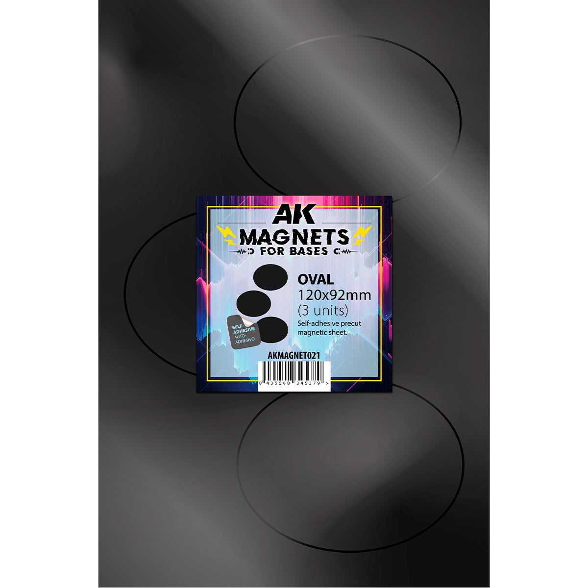 AK Interactive Magnets for Oval 120x92mm Bases - 3 Units
