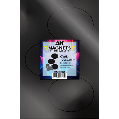 AK Interactive Magnets for Oval 120x92mm Bases - 3 Units