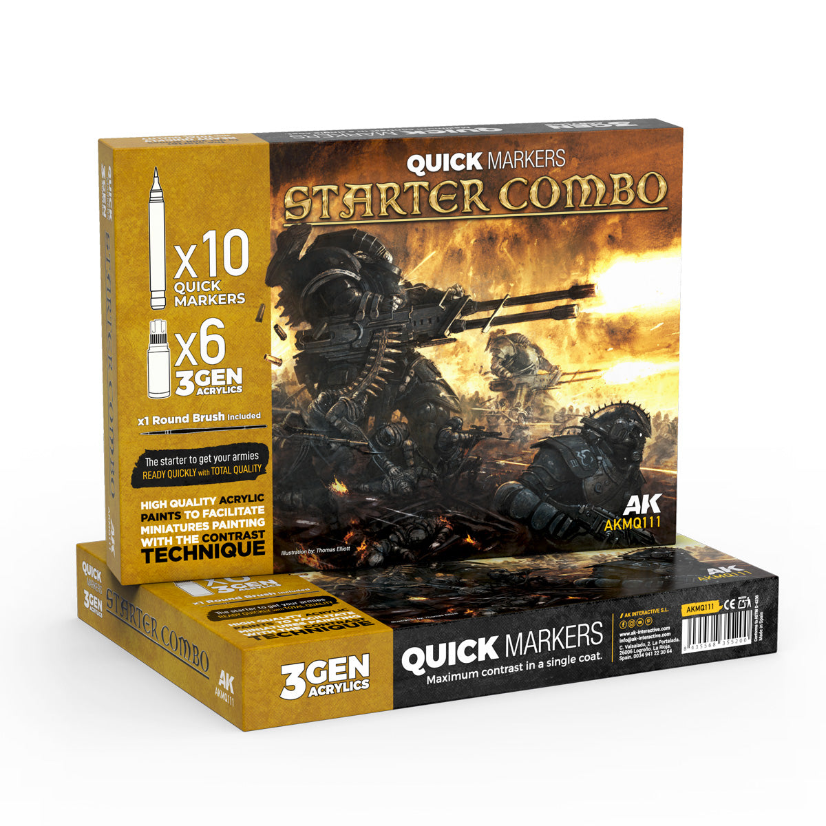 AK Interactive Starter Combo Quick Markers + 3GEN