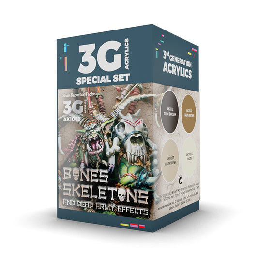AK Interactive Wargame 3GEN Color Set: Bones and Skeletons