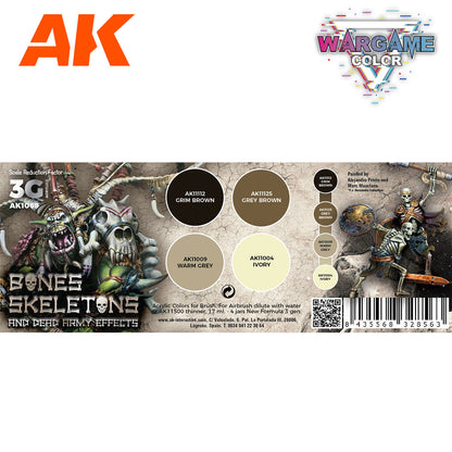 AK Interactive Wargame 3GEN Color Set: Bones and Skeletons
