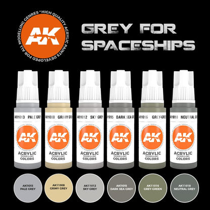 AK Interactive 3GEN Grey for Spaceships Colors Set