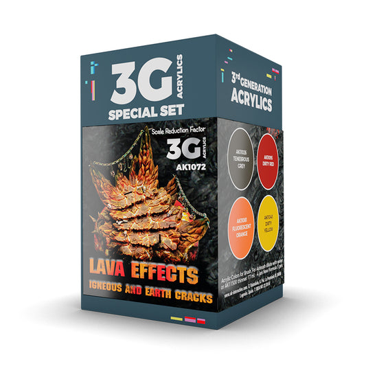 AK Interactive Wargame 3GEN Color Set: Lava Effects