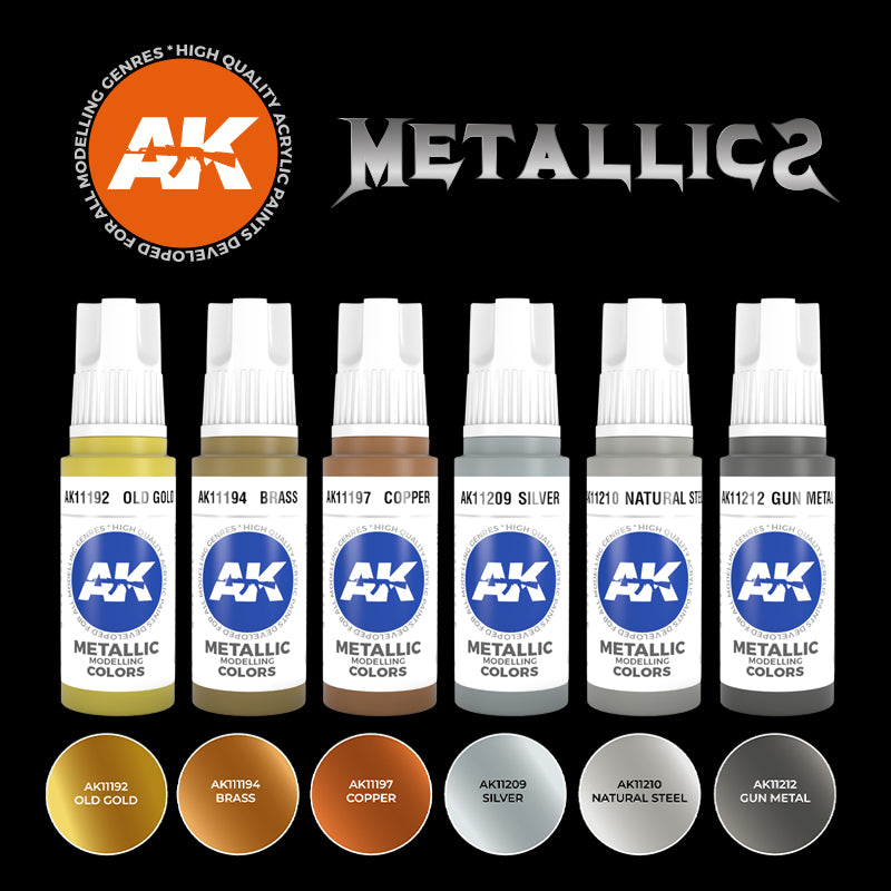 AK Interactive 3GEN Metallics Colors Set