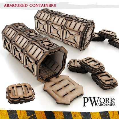 MDF Terrain Scenery - Armored Containers