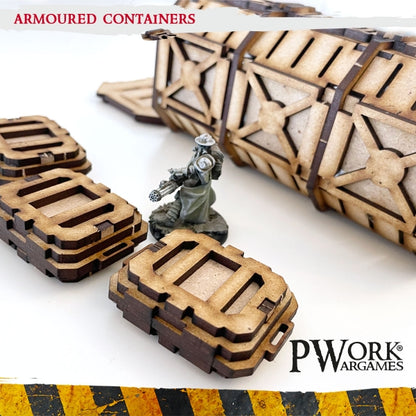 MDF Terrain Scenery - Armored Containers